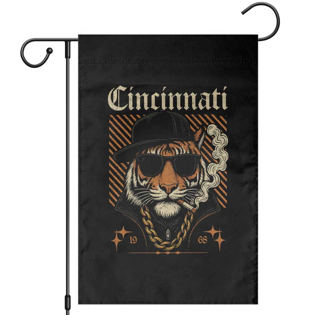 Cincinnati Tiger Garden Flag Retro Vintage Mascot Sports Fan TS10 Black Print Your Wear