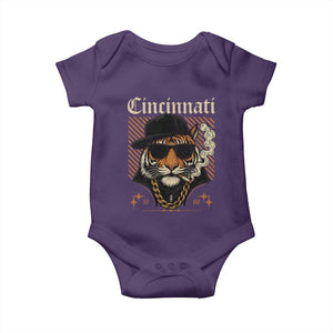 Cincinnati Tiger Baby Onesie Retro Vintage Mascot Sports Fan TS10 Purple Print Your Wear