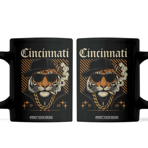 Cincinnati Tiger Coffee Mug Retro Vintage Mascot Sports Fan TS10 Black Print Your Wear