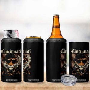 Cincinnati Tiger 4 in 1 Can Cooler Tumbler Retro Vintage Mascot Sports Fan TS10 Print Your Wear