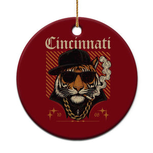 Cincinnati Tiger Ceramic Ornament Retro Vintage Mascot Sports Fan TS10 1pc Red Print Your Wear