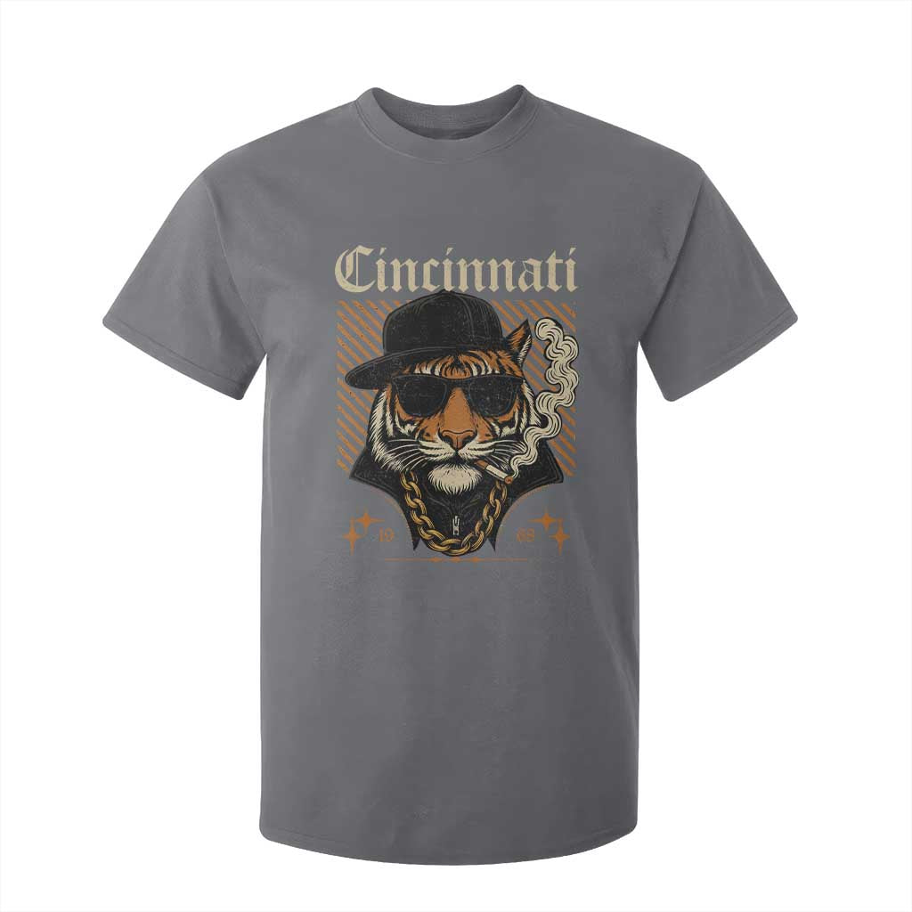 Cincinnati Tiger T Shirt For Kid Retro Vintage Mascot Sports Fan TS10 Charcoal Print Your Wear