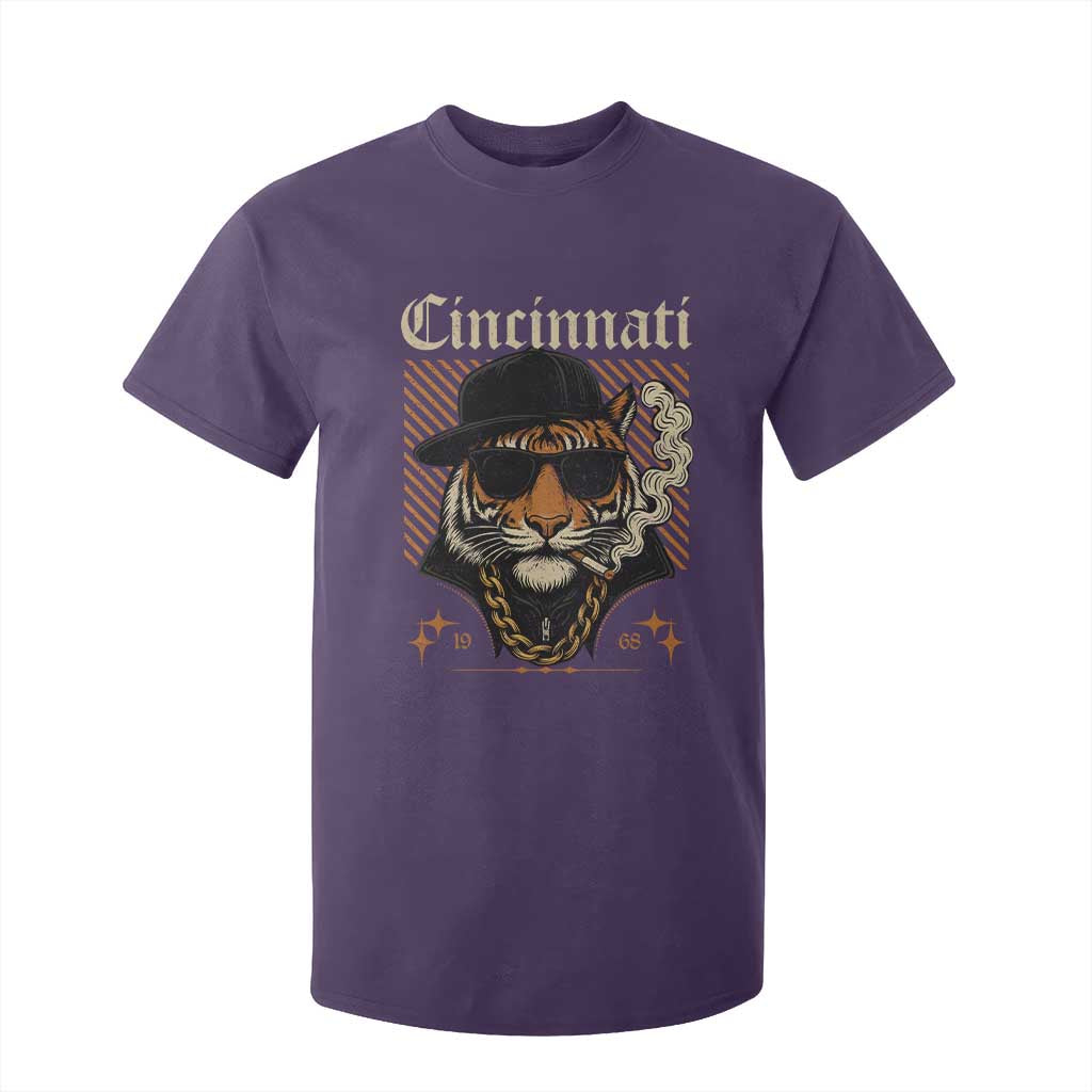 Cincinnati Tiger T Shirt For Kid Retro Vintage Mascot Sports Fan TS10 Purple Print Your Wear