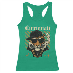 Cincinnati Tiger Racerback Tank Top Retro Vintage Mascot Sports Fan TS10 Irish Green Print Your Wear