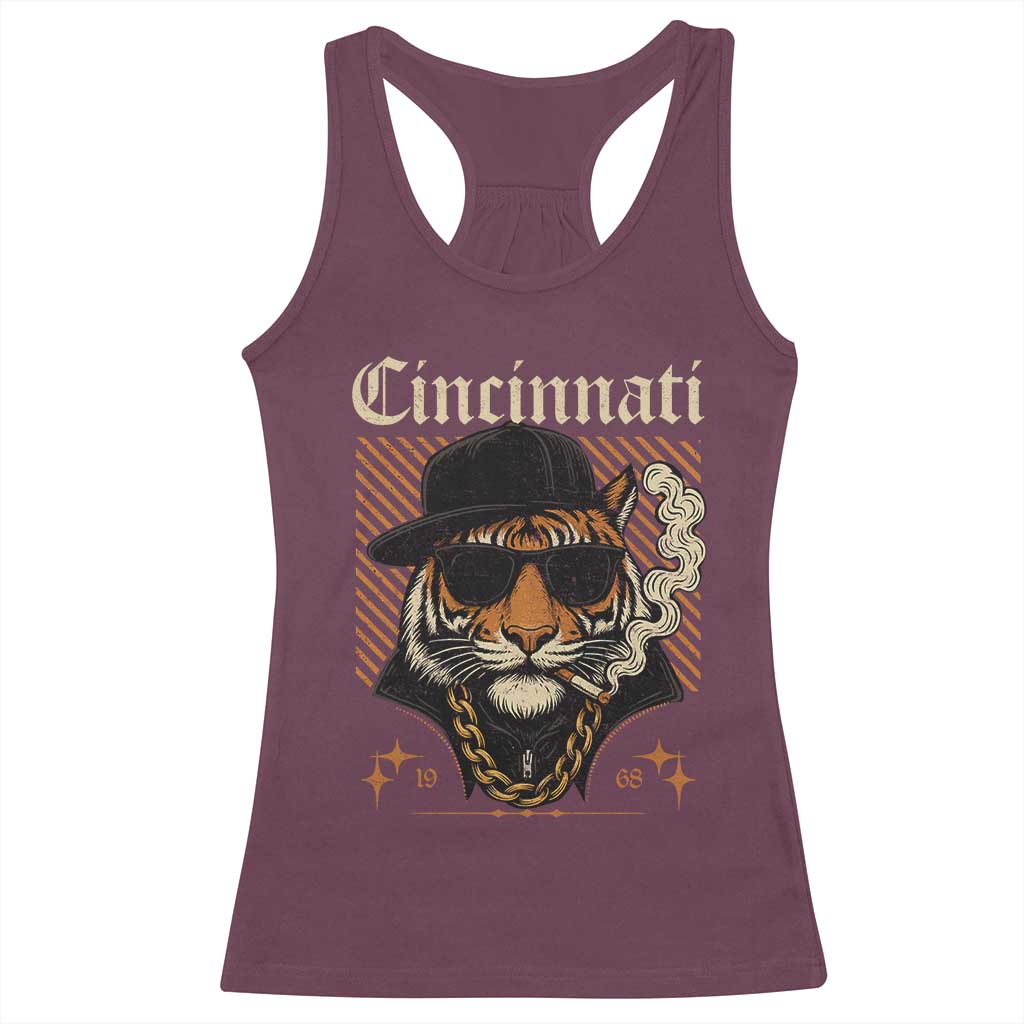 BFT Game Day Racerback Tank Top Retro Vintage Mascot Sports Fan TS10 Maroon Print Your Wear