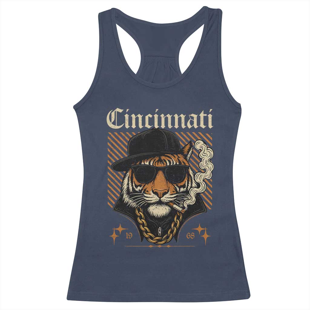 BFT Game Day Racerback Tank Top Retro Vintage Mascot Sports Fan TS10 Navy Print Your Wear