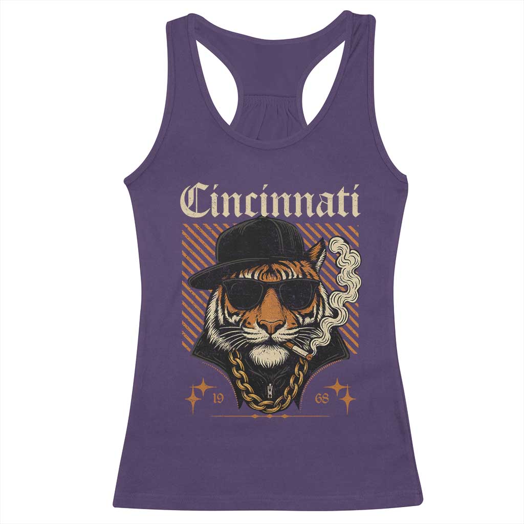 BFT Game Day Racerback Tank Top Retro Vintage Mascot Sports Fan TS10 Purple Print Your Wear