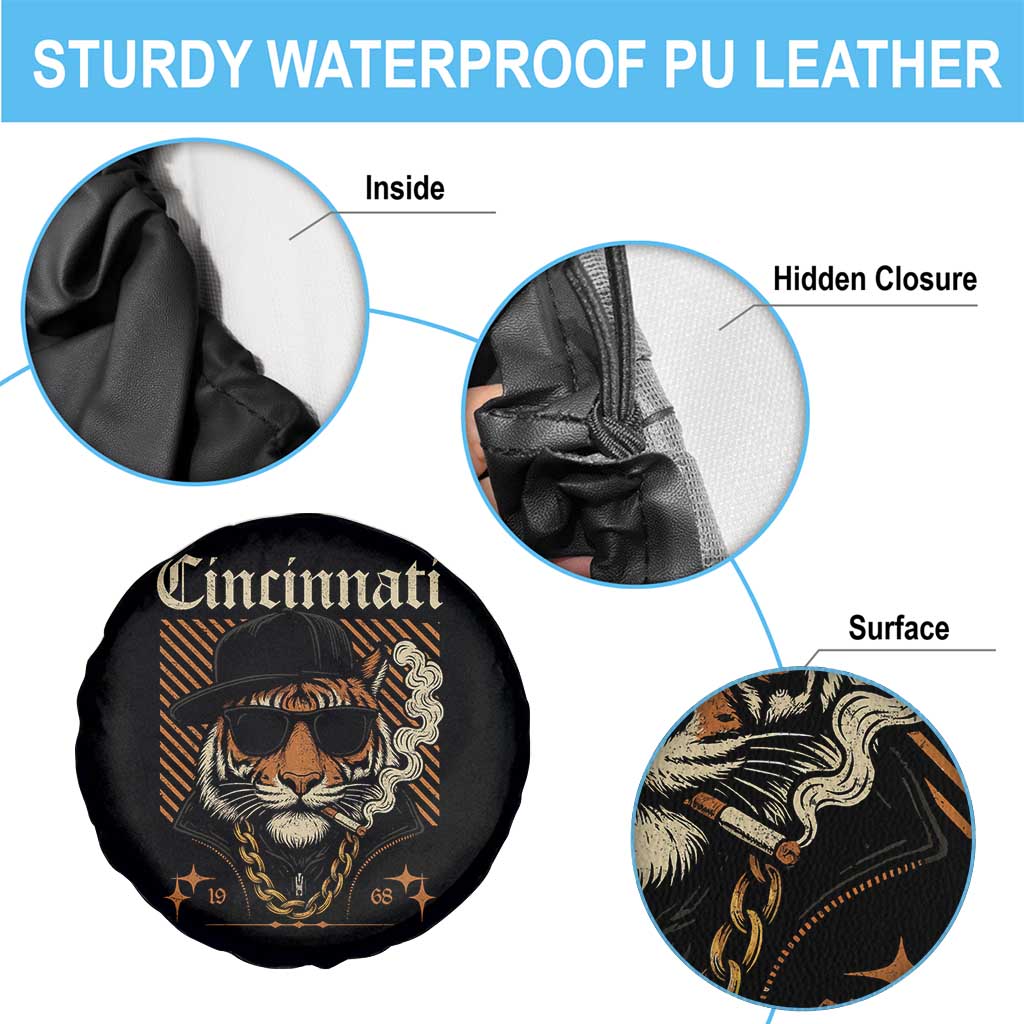 Cincinnati Tiger Spare Tire Cover Retro Vintage Mascot Sports Fan TS10 Print Your Wear