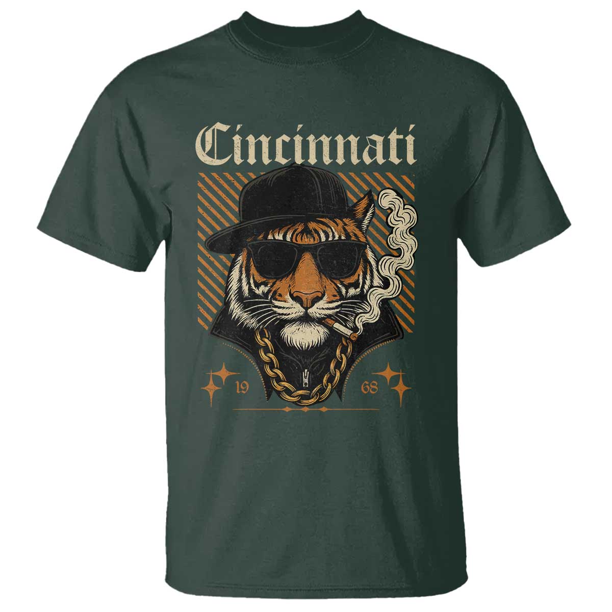 BFT Game Day T Shirt Retro Vintage Mascot Sports Fan TS10 Dark Forest Green Print Your Wear