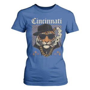 Cincinnati Tiger T Shirt For Women Retro Vintage Mascot Sports Fan TS10 Royal Blue Print Your Wear