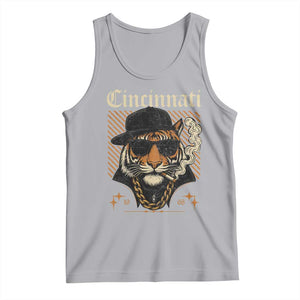 Cincinnati Tiger Tank Top Retro Vintage Mascot Sports Fan TS10 Athletic Heather Print Your Wear