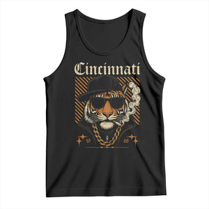 Cincinnati Tiger Tank Top Retro Vintage Mascot Sports Fan TS10 Black Print Your Wear