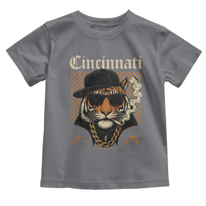 Cincinnati Tiger Toddler T Shirt Retro Vintage Mascot Sports Fan TS10 Charcoal Print Your Wear