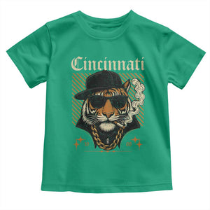 Cincinnati Tiger Toddler T Shirt Retro Vintage Mascot Sports Fan TS10 Irish Green Print Your Wear