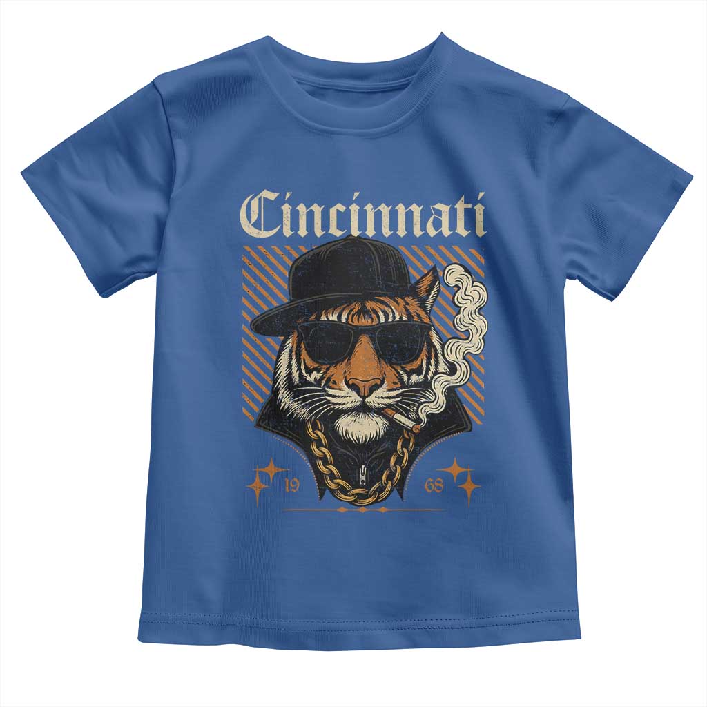 Cincinnati Tiger Toddler T Shirt Retro Vintage Mascot Sports Fan TS10 Royal Blue Print Your Wear