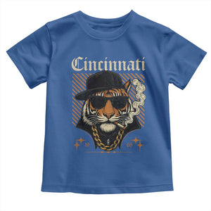 Cincinnati Tiger Toddler T Shirt Retro Vintage Mascot Sports Fan TS10 Royal Blue Print Your Wear