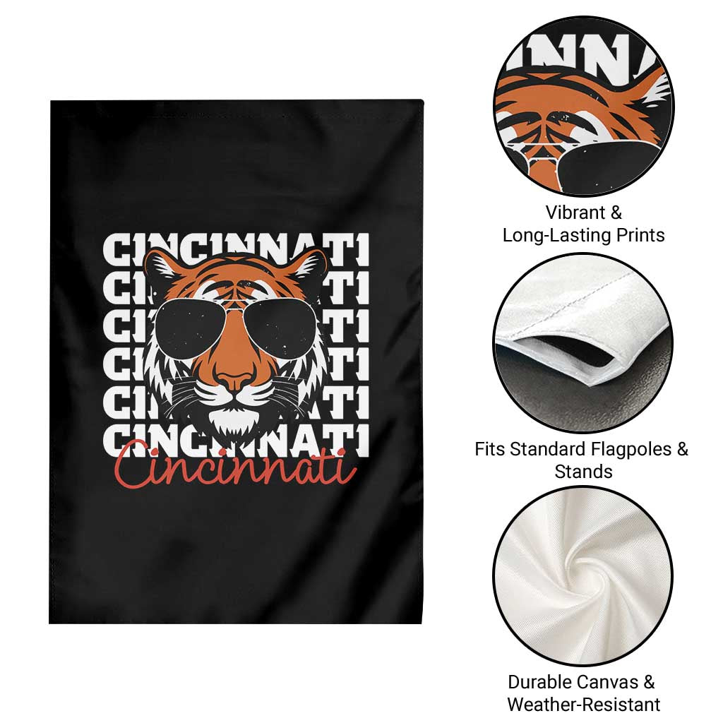 Cincinnati Tiger Garden Flag Retro Vintage Novelty Sports Fan TS10 Print Your Wear