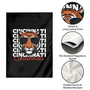 Cincinnati Tiger Garden Flag Retro Vintage Novelty Sports Fan TS10 Print Your Wear