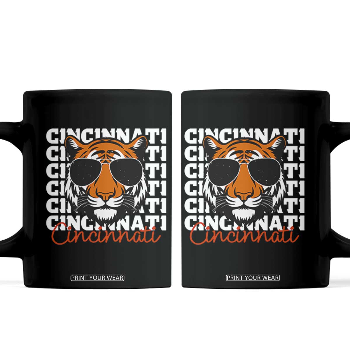 Cincinnati Tiger Coffee Mug Retro Vintage Novelty Sports Fan TS10 Black Print Your Wear