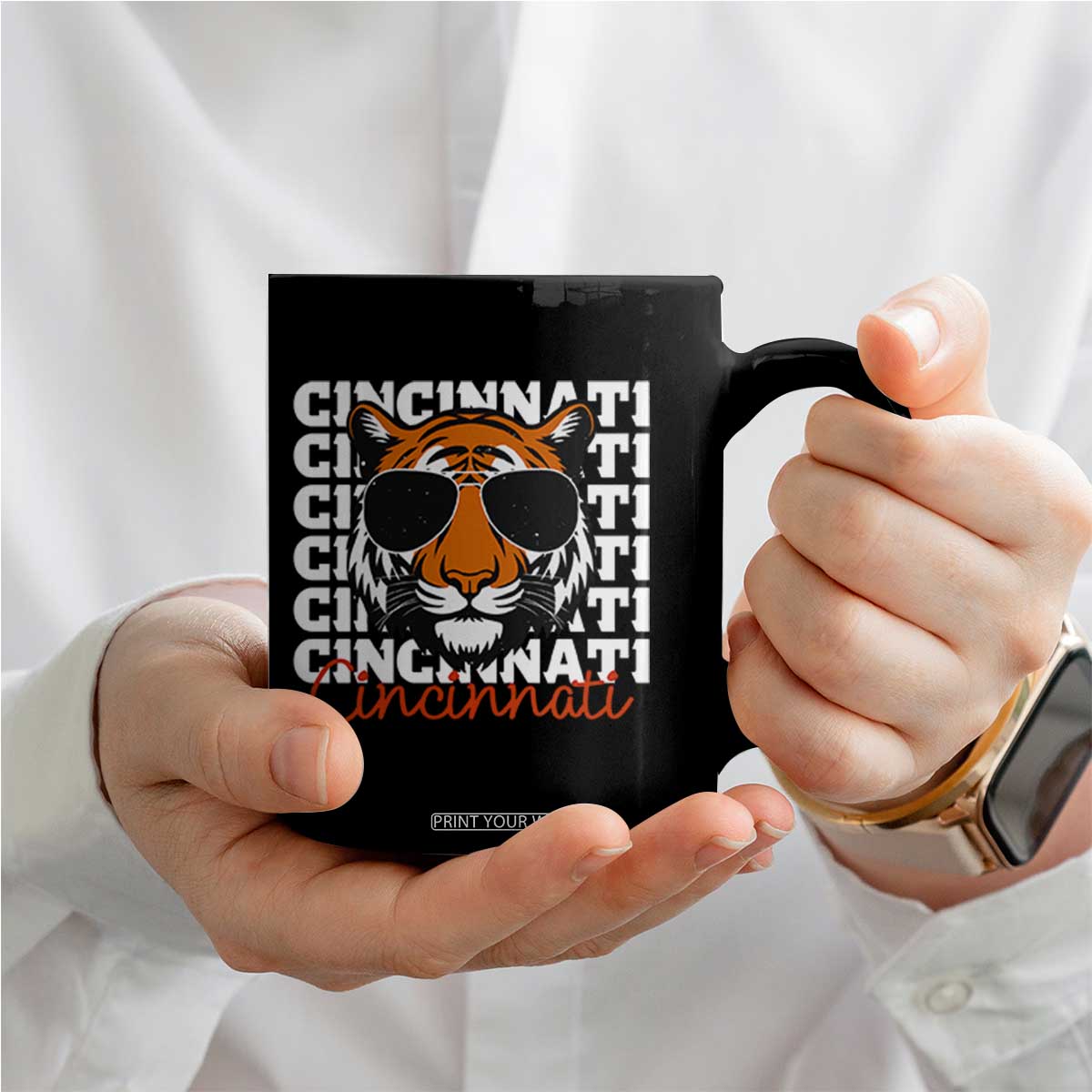 Cincinnati Tiger Coffee Mug Retro Vintage Novelty Sports Fan TS10 Print Your Wear