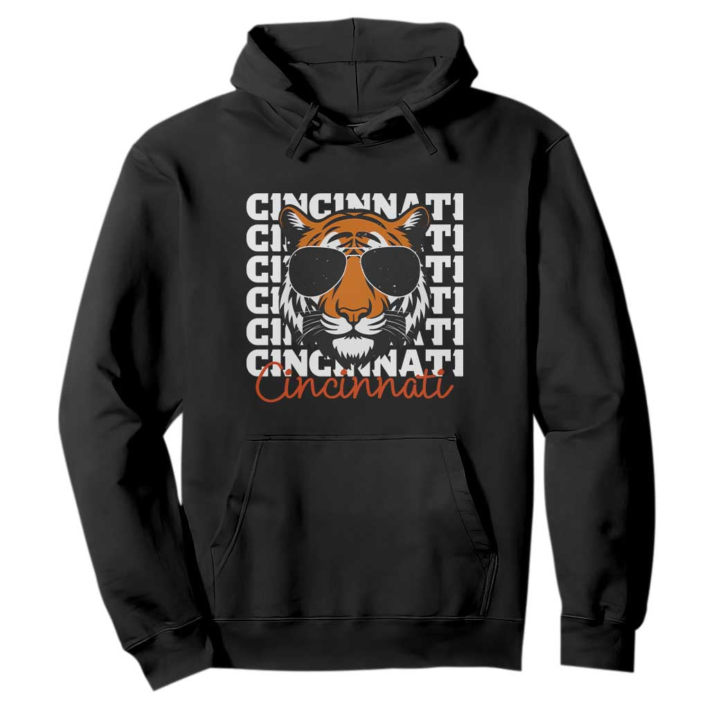 Cincinnati Tiger Hoodie Retro Vintage Novelty Sports Fan TS10 Black Print Your Wear