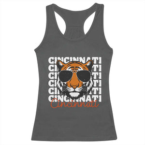 Cincinnati Tiger Racerback Tank Top Retro Vintage Novelty Sports Fan TS10 Dark Heather Print Your Wear