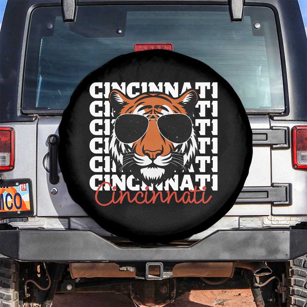 Cincinnati Tiger Spare Tire Cover Retro Vintage Novelty Sports Fan TS10 No hole Black Print Your Wear