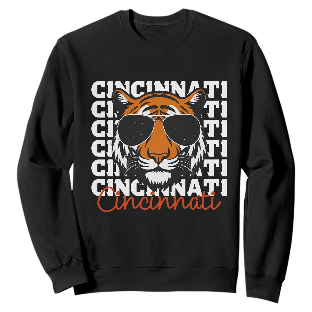 Cincinnati Tiger Sweatshirt Retro Vintage Novelty Sports Fan TS10 Black Print Your Wear
