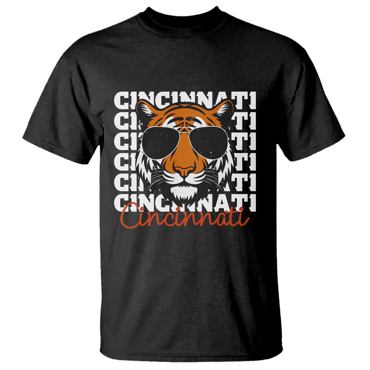 Cincinnati Tiger T Shirt Retro Vintage Novelty Sports Fan TS10 Black Print Your Wear