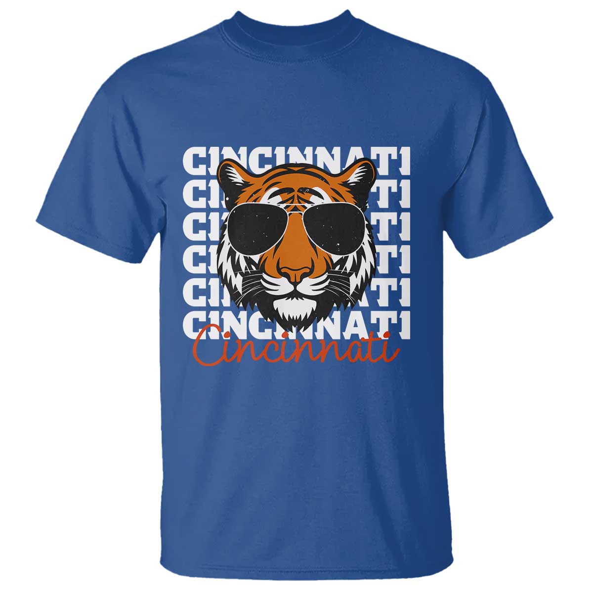 Cincinnati Tiger T Shirt Retro Vintage Novelty Sports Fan TS10 Royal Blue Print Your Wear