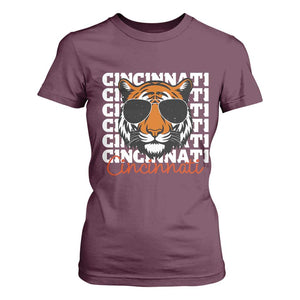 Cincinnati Tiger T Shirt For Women Retro Vintage Novelty Sports Fan TS10 Maroon Print Your Wear