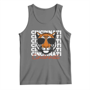 Cincinnati Tiger Tank Top Retro Vintage Novelty Sports Fan TS10 Black Heather Print Your Wear