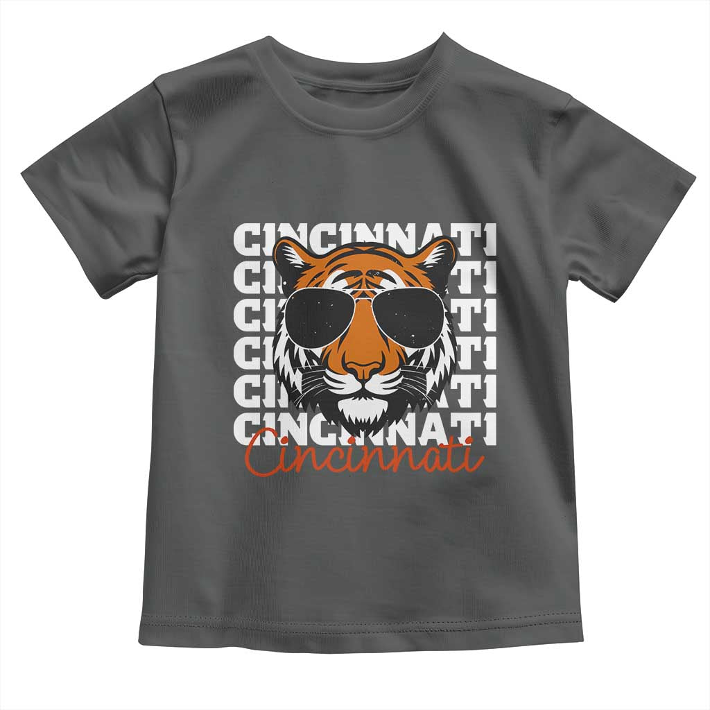 Cincinnati Tiger Toddler T Shirt Retro Vintage Novelty Sports Fan TS10 Dark Heather Print Your Wear
