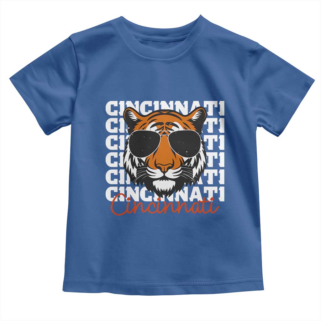 Cincinnati Tiger Toddler T Shirt Retro Vintage Novelty Sports Fan TS10 Royal Blue Print Your Wear