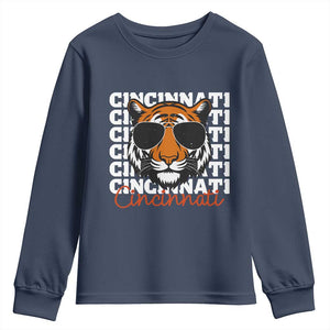 Cincinnati Tiger Youth Sweatshirt Retro Vintage Novelty Sports Fan TS10 Navy Print Your Wear