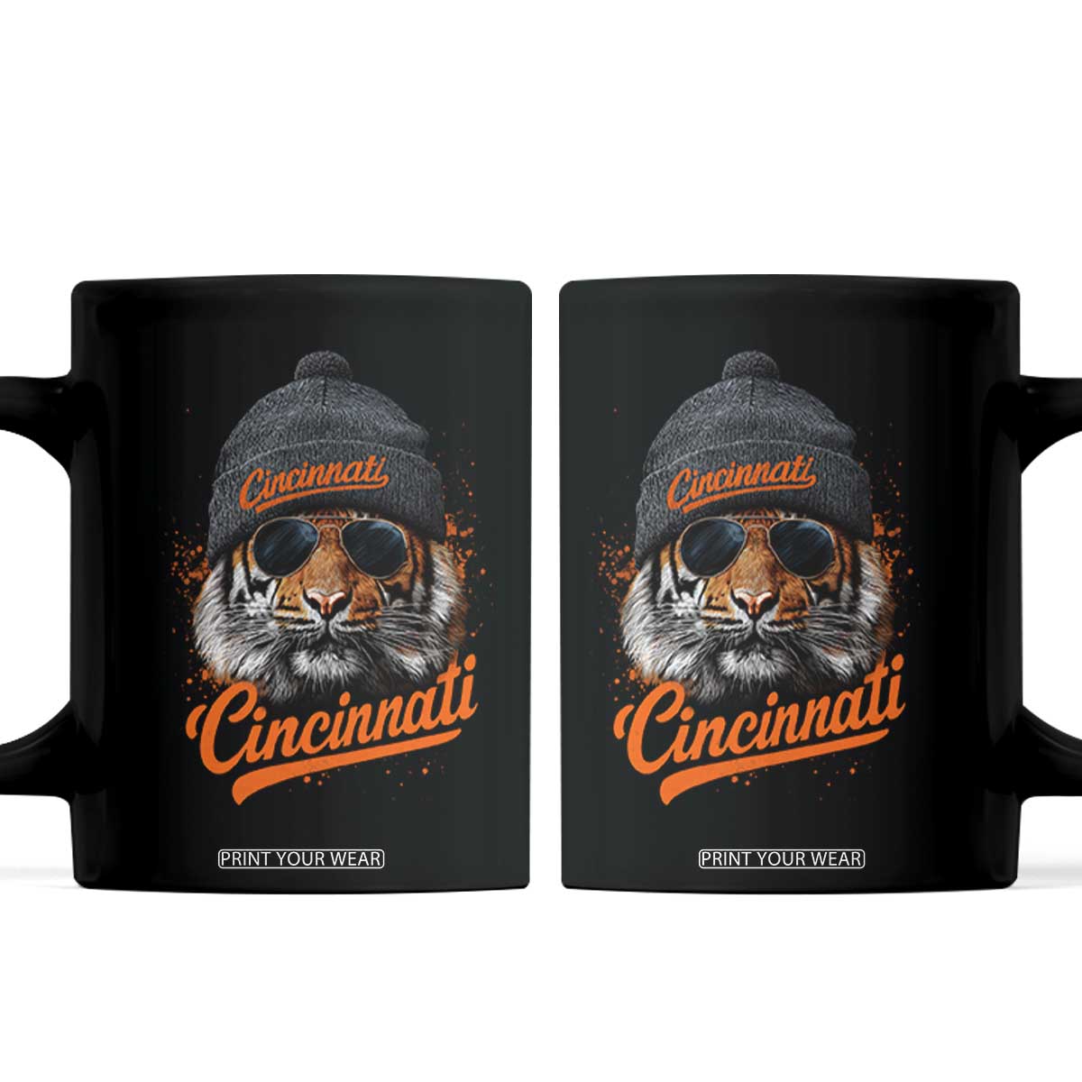 Cincinnati Tiger Coffee Mug Retro Vintage Watercolors Sport TS10 Black Print Your Wear