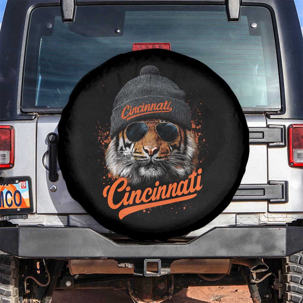 Cincinnati Tiger Spare Tire Cover Retro Vintage Watercolors Sport TS10 No hole Black Print Your Wear