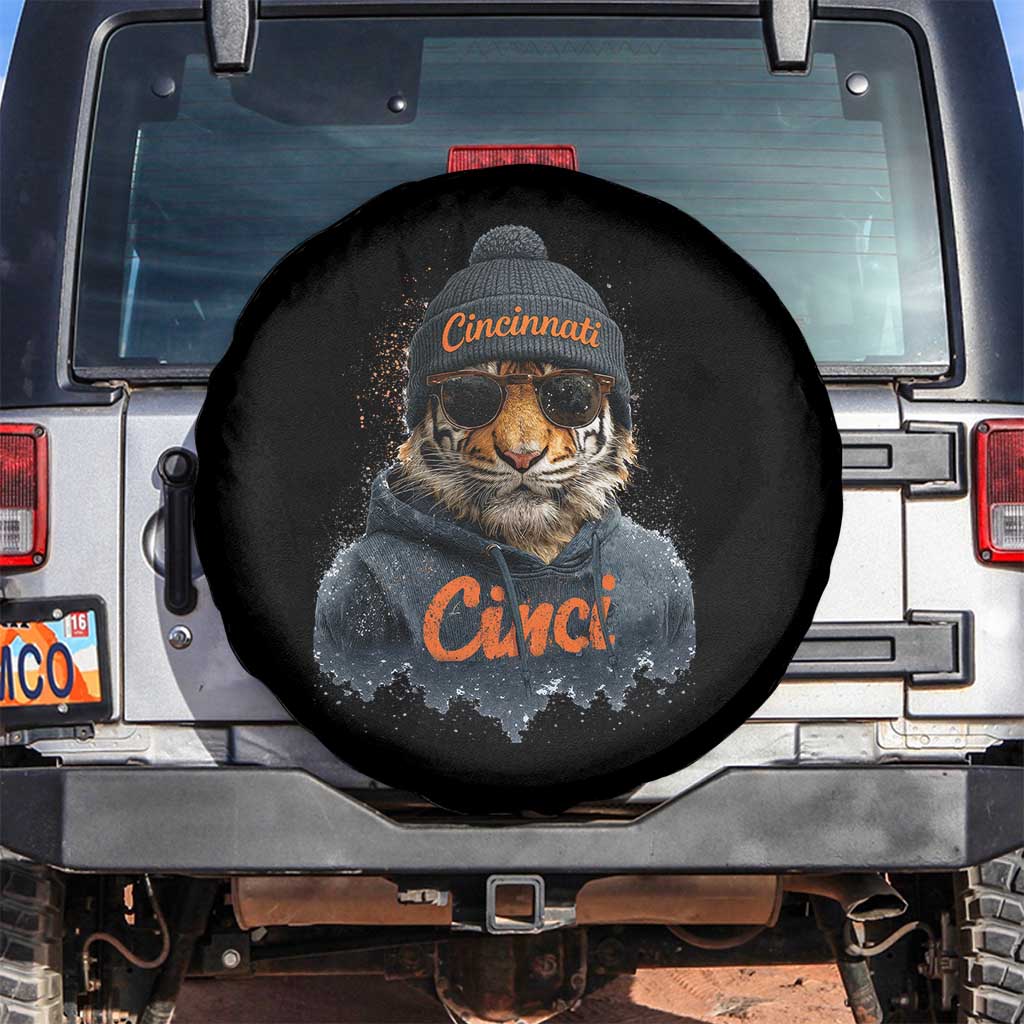 Cincinnati Tiger Spare Tire Cover Retro Vintage Watercolors TS10 No hole Black Print Your Wear