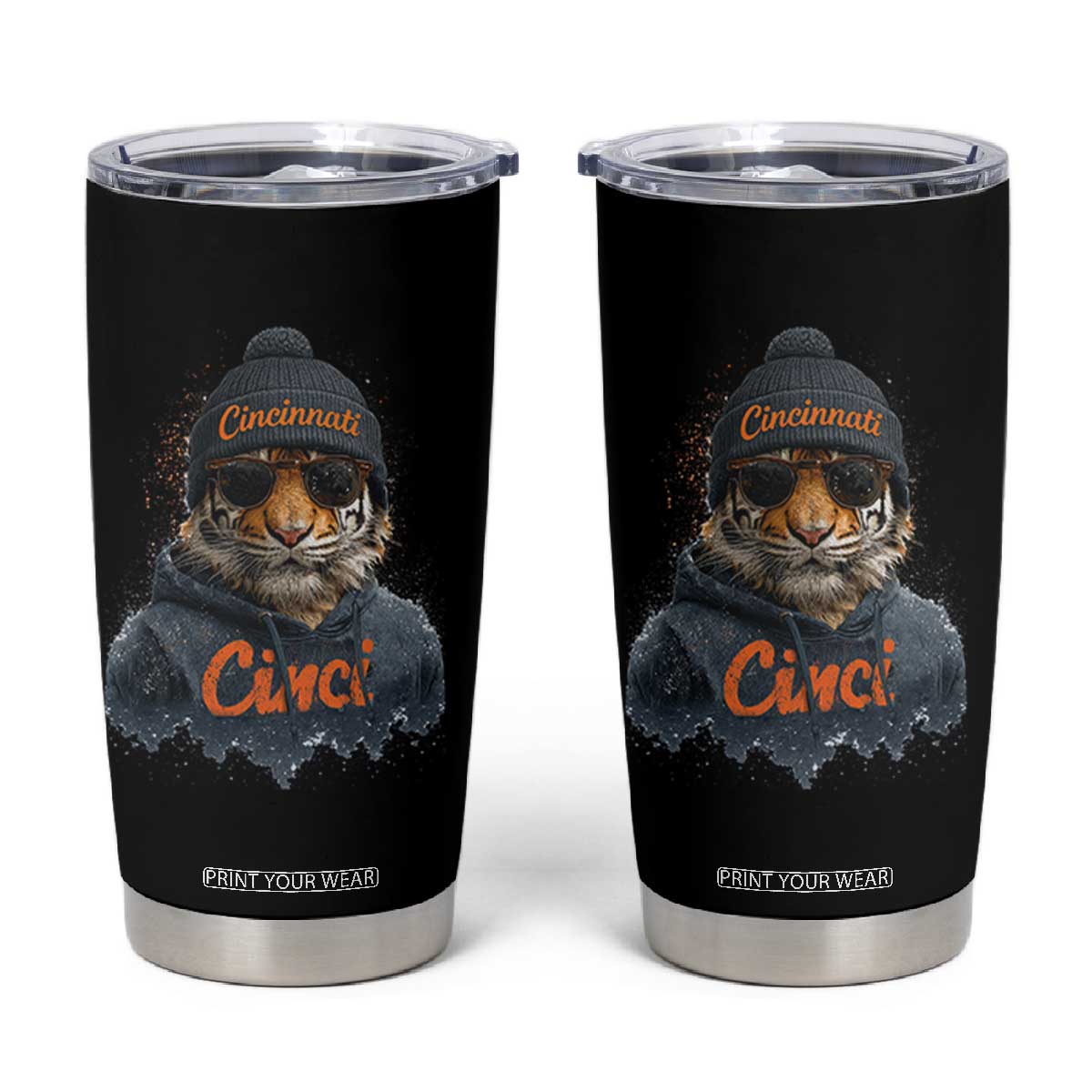 BFT Game Day Tumbler Cup Retro Vintage Watercolors TS10 Black Print Your Wear