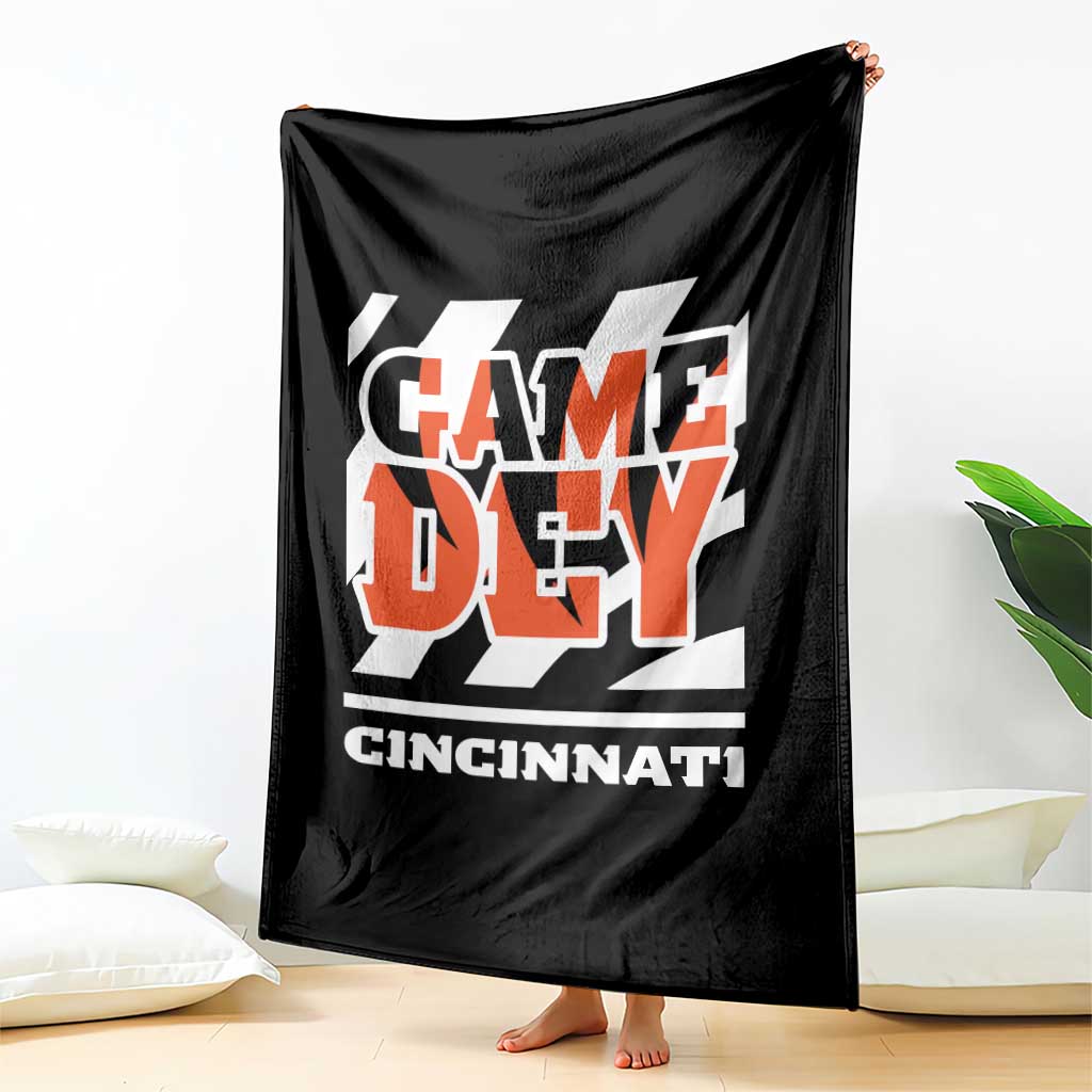 Cincinnati Throw Blanket Retro Vintage Game Dey White Stripes TS10 Print Your Wear