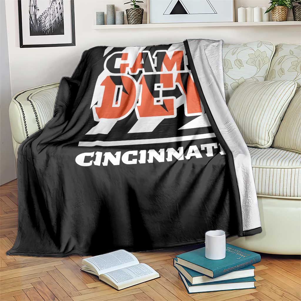 Cincinnati Throw Blanket Retro Vintage Game Dey White Stripes TS10 Print Your Wear