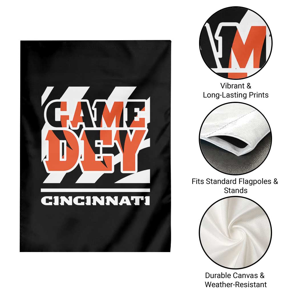 BFT Game Day Garden Flag Retro Vintage Game Dey White Stripes TS10 Print Your Wear