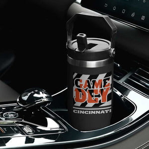 Cincinnati Flip Straw Tumbler Retro Vintage Game Dey White Stripes TS10 Print Your Wear