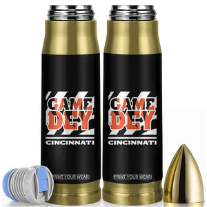 BFT Game Day Bullet Tumbler Retro Vintage Game Dey White Stripes TS10 Black Print Your Wear
