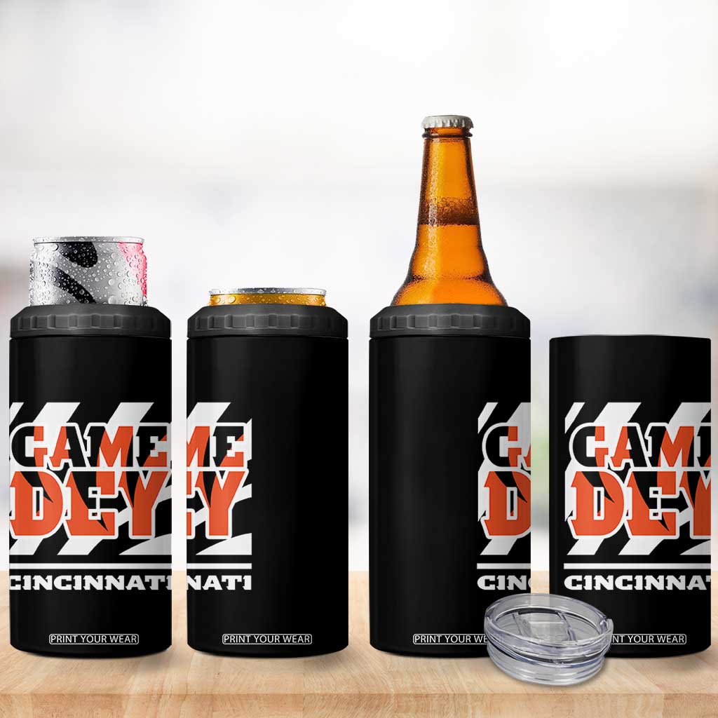 BFT Game Day 4 in 1 Can Cooler Tumbler Retro Vintage Game Dey White Stripes TS10 Print Your Wear