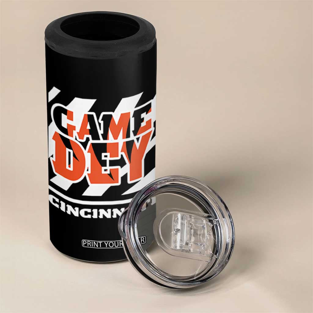 BFT Game Day 4 in 1 Can Cooler Tumbler Retro Vintage Game Dey White Stripes TS10 Print Your Wear