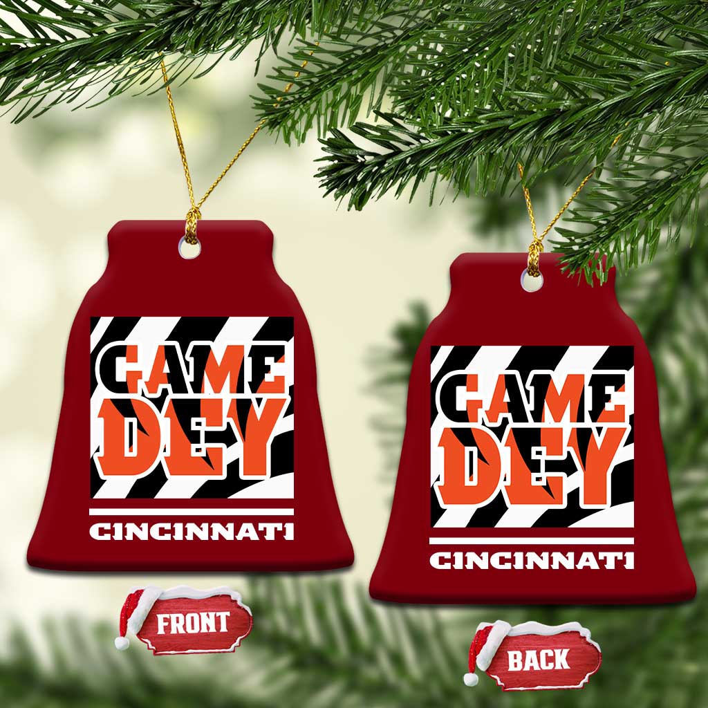 Cincinnati Ceramic Ornament Retro Vintage Game Dey White Stripes TS10 Print Your Wear