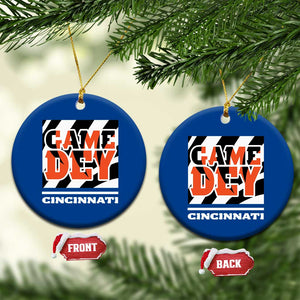 BFT Game Day Ceramic Ornament Retro Vintage Game Dey White Stripes TS10 1pc Blue Print Your Wear