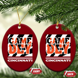 Cincinnati Ceramic Ornament Retro Vintage Game Dey White Stripes TS10 Print Your Wear