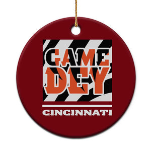 Cincinnati Ceramic Ornament Retro Vintage Game Dey White Stripes TS10 1pc Red Print Your Wear